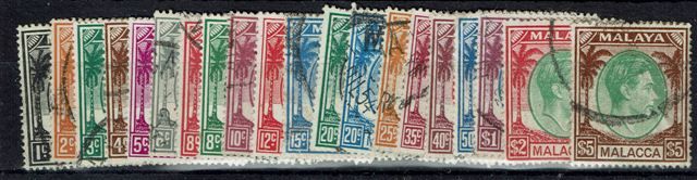 Image of Malayan States ~ Malacca SG 3/17 FU British Commonwealth Stamp